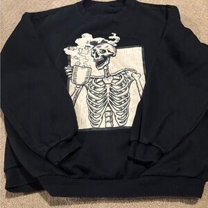 Black Skeleton Graphic Men's Sweater